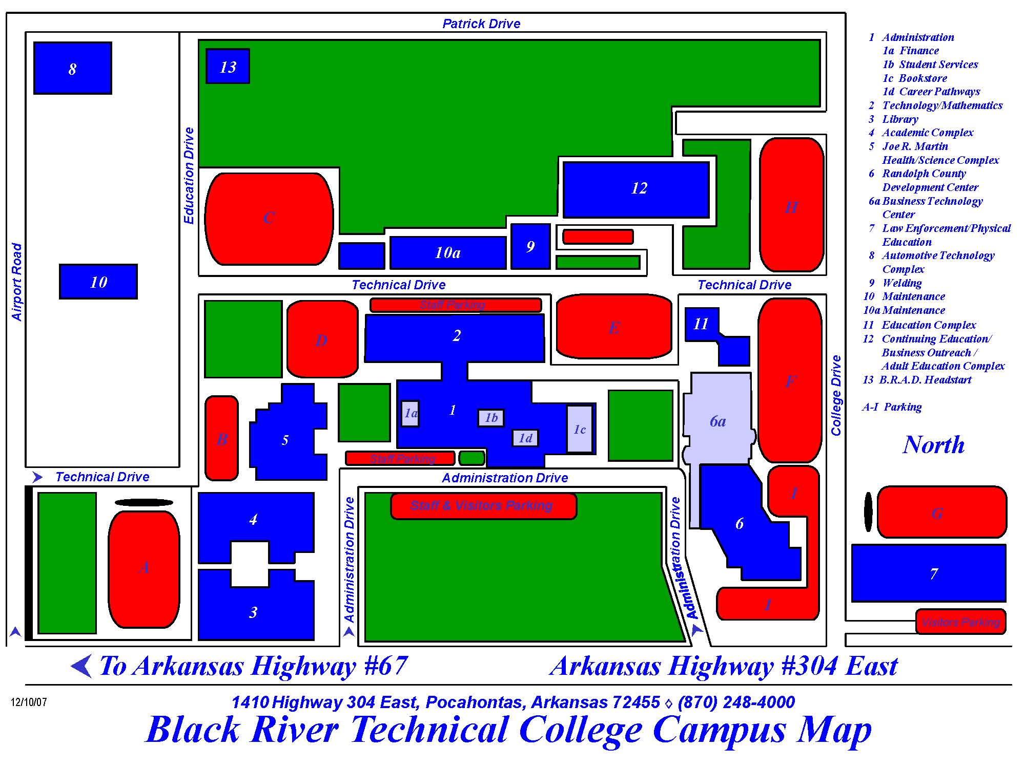 Brtc Campus Map Black River Technical College