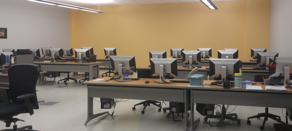 Small computer lab in the BT Testing Center
