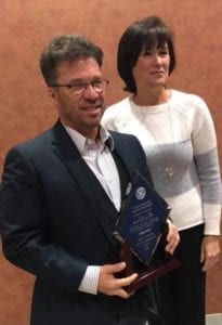 2018 10 12 -- Kelly Grooms -- Awarded the WW Scott Award from Poc Rotary