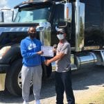 Anthonly Knight with CDL Certificate